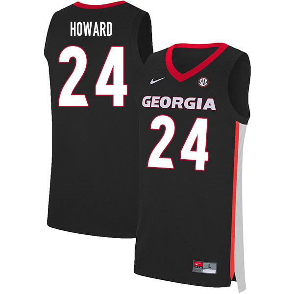 2020 Men #24 Rodney Howard Georgia Bulldogs College Basketball Jerseys Sale-Black - Click Image to Close